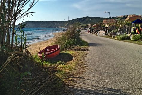 PHOTO: Seafront Road in the Greek Village of Arillas on Corfu