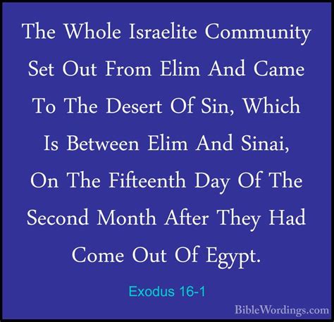 Exodus 16 - Holy Bible English - BibleWordings.com