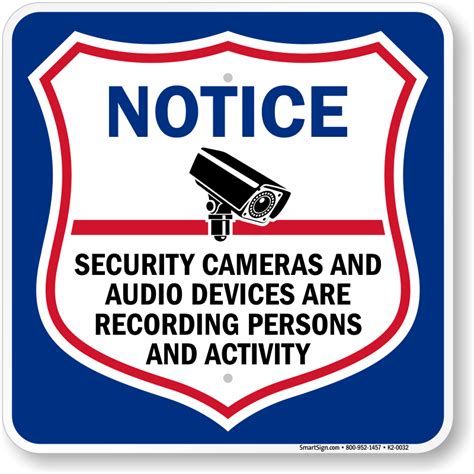 Security Cameras And Audio Devices Are Recording Sign, SKU: K2-0032