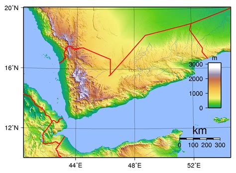 Large detailed topographical map of Yemen. Yemen large detailed ...