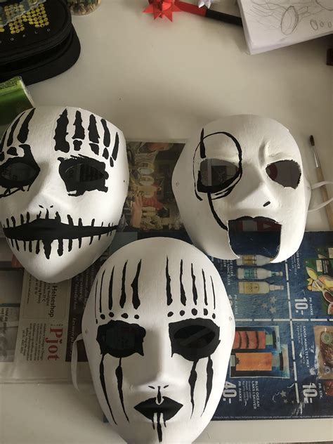 I made these three slipknot masks, still working on Jim’s, thoughts? : r/Slipknot