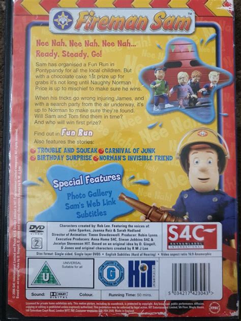 FIREMAN SAM FUN RUN DVD KIDS 5 EPISODES | eBay