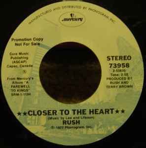 Rush - Closer To The Heart (1977, Vinyl) | Discogs