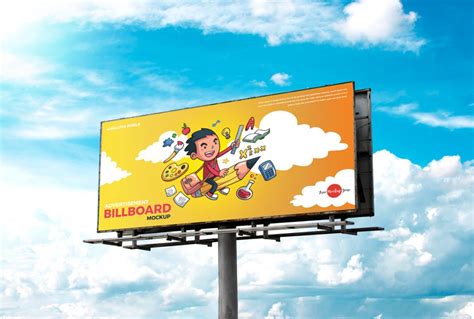 Free Realistic Outdoor Advertisement Hoarding Billboard Mockup PSD 2018 - Free Mockup ZoneFree ...