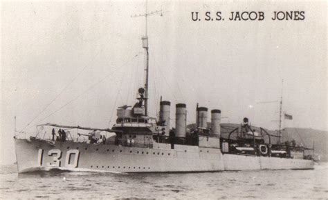 The USS Jacob Jones (DD-130) was torpedoed and sunk by U-578 off Cape May, NJ on 28 February ...