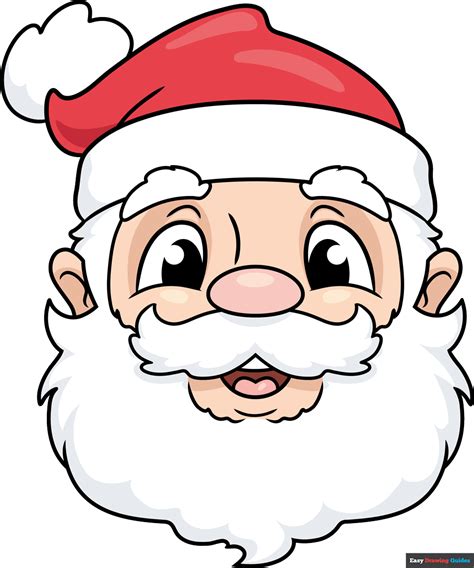 How to Draw a Santa Claus Face - Really Easy Drawing Tutorial