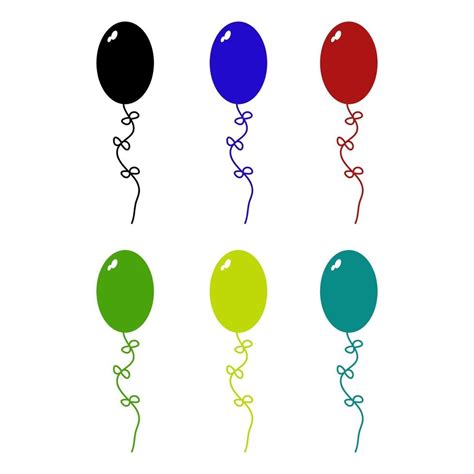 Set Of Balloons On White Background 2148763 Vector Art at Vecteezy