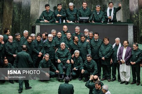 Photos: Iran lawmakers wear uniform to support IRGC