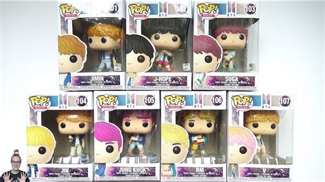 Unboxing BTS Funko Pop! Rocks (All 7 Member Characters) - YouTube