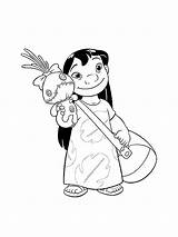 Cute Lilo coloring Page sketch template