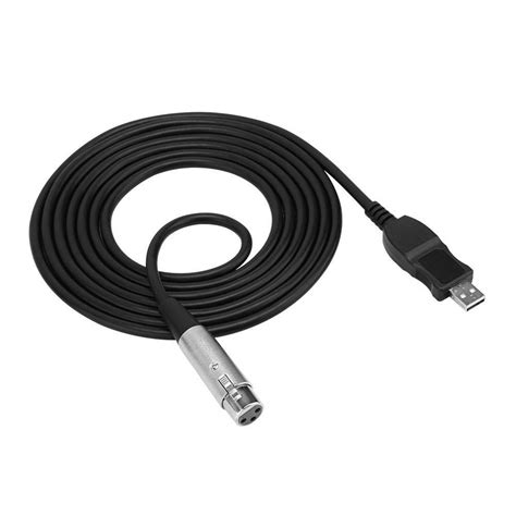 Tebru USB to XLR Cable, USB Male to Mic Cable,USB Male to XLR Female Microphone Mic Studio Audio ...