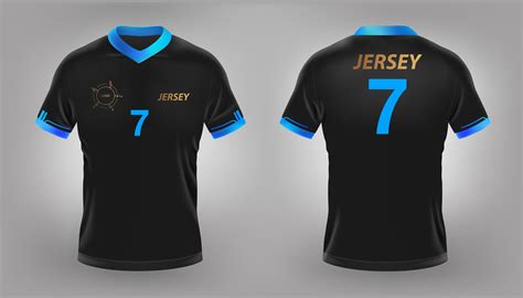 Black soccer or football jersey mock up 681857 Vector Art at Vecteezy