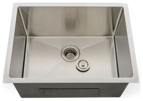 Italia Lavendaria Series 24" Undermount Deep Stainless Steel Laundry Sink - Modern - Utility ...