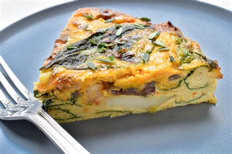 Creamed pumpkin, potato and spinach frittata | Easy spinach recipes ...