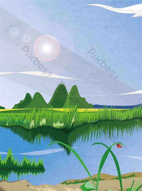 Original Rural Scenery Vector Illustration | AI Illustration Free Download - Pikbest