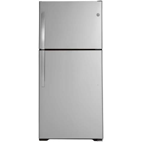 GE 21.9 cu. ft. Top Freezer Refrigerator in Stainless Steel GTS22KSNRSS