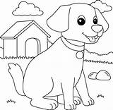 Dog Coloring Page Vector Art Icons And Graphics For Free Download sketch template