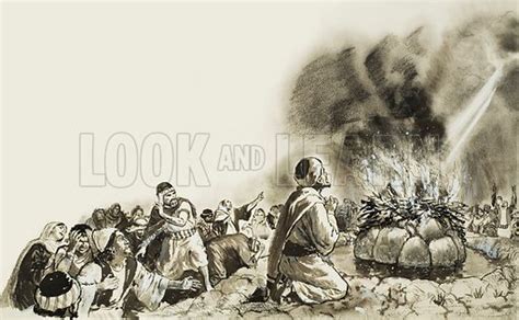 Elijah's burning altar stock image | Look and Learn