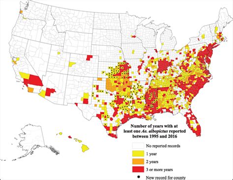 Updated CDC map shows 21% increase in US counties reporting mosquito ...