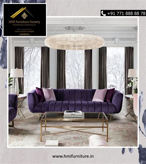 Purple velvet Couch | Decor home living room, Luxury sofa living room ...