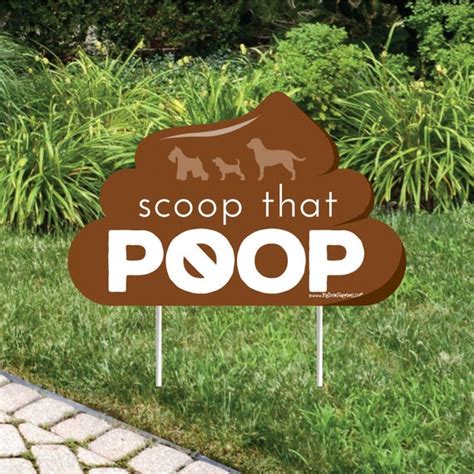 Scoop That Poop Lawn Sign 11 x 7 No Dog Poop Sign