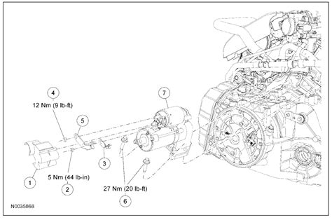 Ford Escape Hybrid Location of the Starter