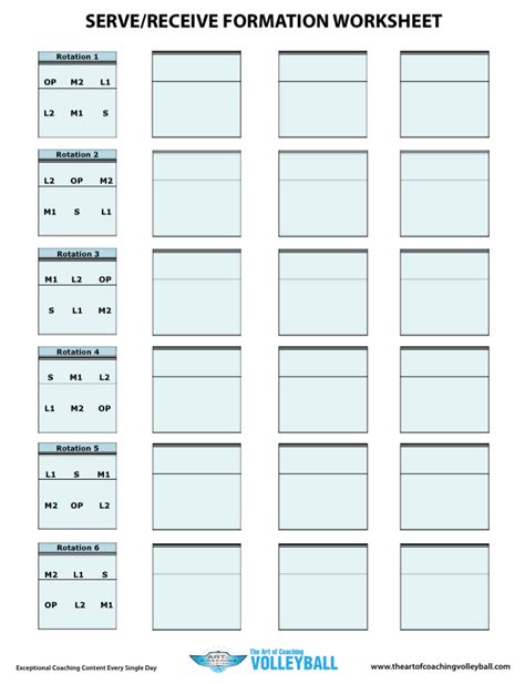 Volleyball Court Diagram Blank