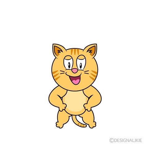 Free Standing Cat Cartoon Image｜Charatoon