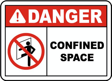 Danger Confined Space Sign - Save 10% Instantly