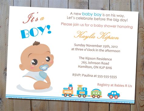 Boy Baby Shower Invitations Wording Ideas | FREE Printable Baby Shower Invitations Templates