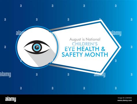 august is children's eye health and safety month awareness poster design Stock Vector Image ...