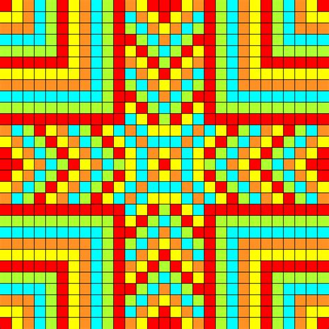 Cool Square Kandi Pattern | Beading patterns, Pony bead patterns, Graph ...