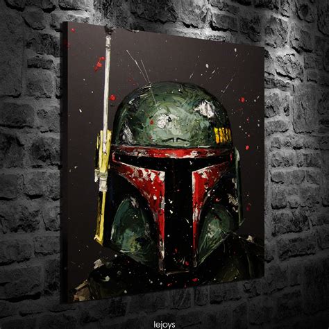 Oil Painting Hd Print Wall Decor Art On Canvas Star Wars Boba Fett 20 ...