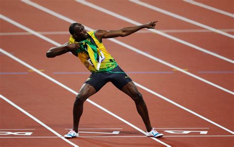 Getty Images - Bolt Strikes The Pose: Usain Bolt of Jamaica...