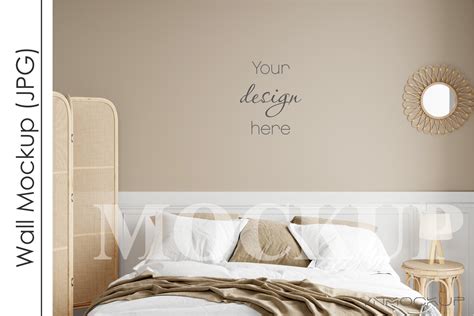 Bedroom Wall Mockup, Blank Wall Mockup Graphic by VNmockup · Creative Fabrica