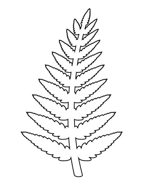 Fern pattern. Use the printable outline for crafts, creating stencils ...