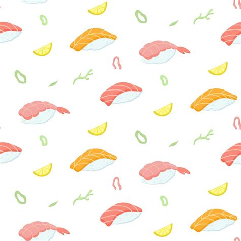 Seamless pattern with sushi. vector illustration 15277628 Vector Art at Vecteezy