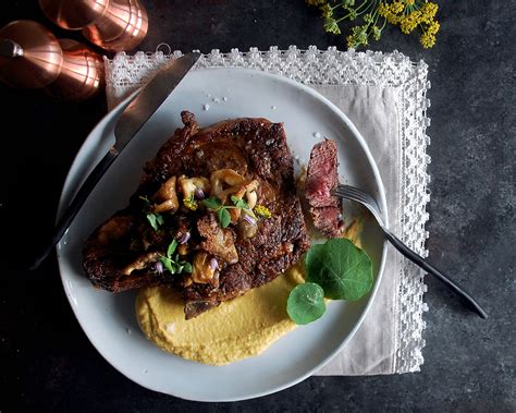 Ribeye Steaks with Cauliflower Puree & Buttered Mushrooms - The ...