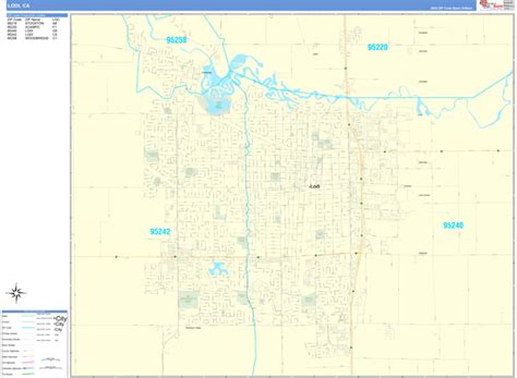 Lodi California Wall Map (Basic Style) by MarketMAPS - MapSales