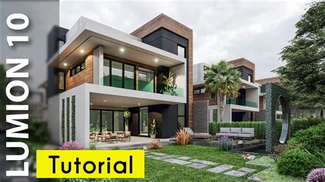 Lumion 10 Realistic Render Tutorial #21 Modern House - YouTube