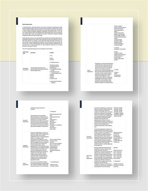 Market Segmentation Analysis Template in Pages, Word, Google Docs - Download | Template.net