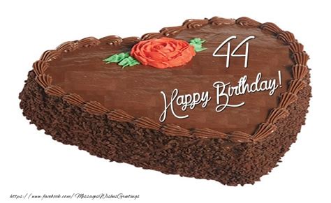 Happy Birthday Cake 44 years - messageswishesgreetings.com