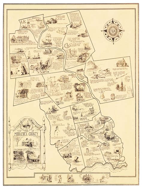 Historical map of Middlesex County, Connecticut - KNOWOL