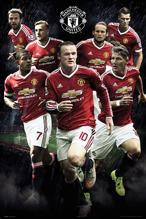 Manchester United Players Official Soccer Poster 2015/16 - Buy Online ...