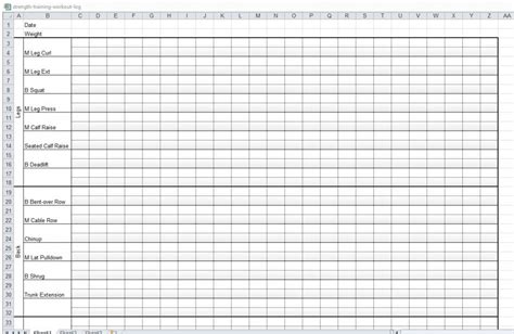 Strength Training Workout Sheets