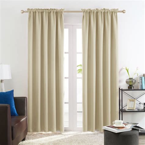 Deconovo Blackout Curtains Rod Pocket 84 inch Long Drapes for Living Room,Set of 2,42 x 84 inch ...