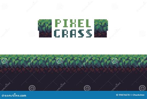 Pixel Art Grass Background. Seamless Texture Backdrop. Green Square ...