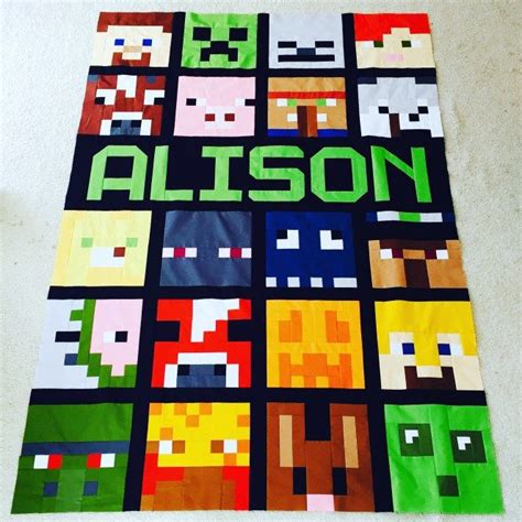 In Progress – Minecraft Quilt – Top Almost Complete | Minecraft quilt ...