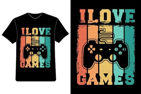 Premium Vector | I love game game tshirt design gaming t shirts retro gaming shirts gamer ...