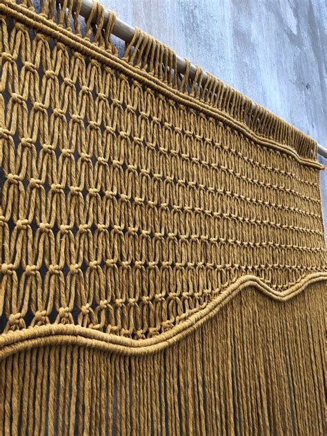 Modern macrame Textile wall art Geometric headboard macrame | Etsy